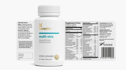 Xtendlife Multi-Xtra Multivitamin for Immune, Heart & Energy Support - 40+ Bioavailable Vitamins, Minerals, Antioxidants & Herbs Xtendlife