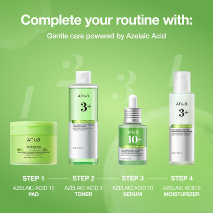 Anua Azelaic Acid 10 Hyaluron Redness Soothing Serum, Facial Serum for Blemish-Prone & Oily-Prone Skin