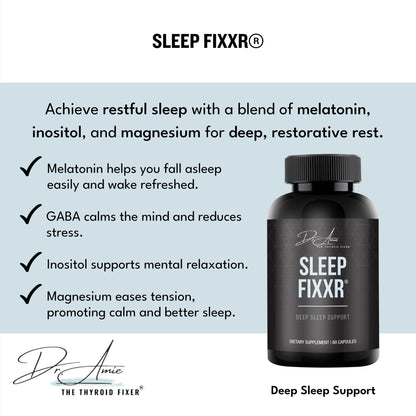 Fixxr Sleep Support by Dr. Amie | with Melatonin, Inositol, and Magnesium | 30 Day Supply, 60 Capsules Fixxr buy supplements Au