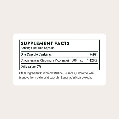 THORNE - Chromium Picolinate - Essential Mineral Supplement for Healthy Metabolism Support - Supports Carbohydrate Cravings*