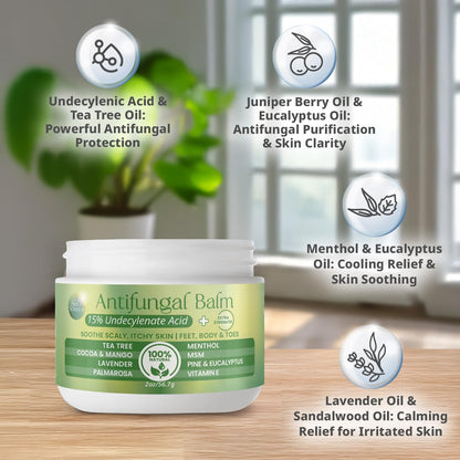 PURPLE CANYON Anti Fungal Balm with 15% Undecylenic Acid – Antifungal for Athletes Foot, Jock Itch & Ringworm – Tea Tree, Menthol & Essential Oils PURPLE CANYONBuy Supplements Australia