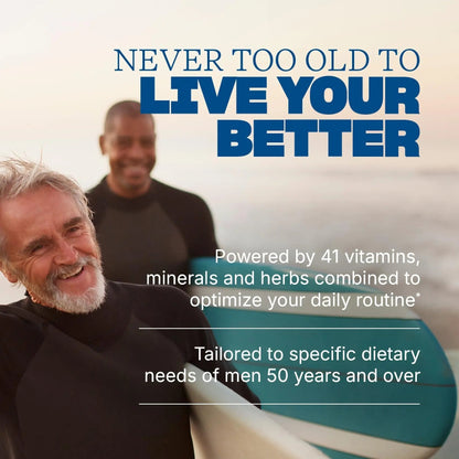 Swisse Daily Multivitamin for Men 50 and Over | 39 Vitamins, Antioxidants and Minerals + Adaptogens | Energy & Immune Support | Swisse