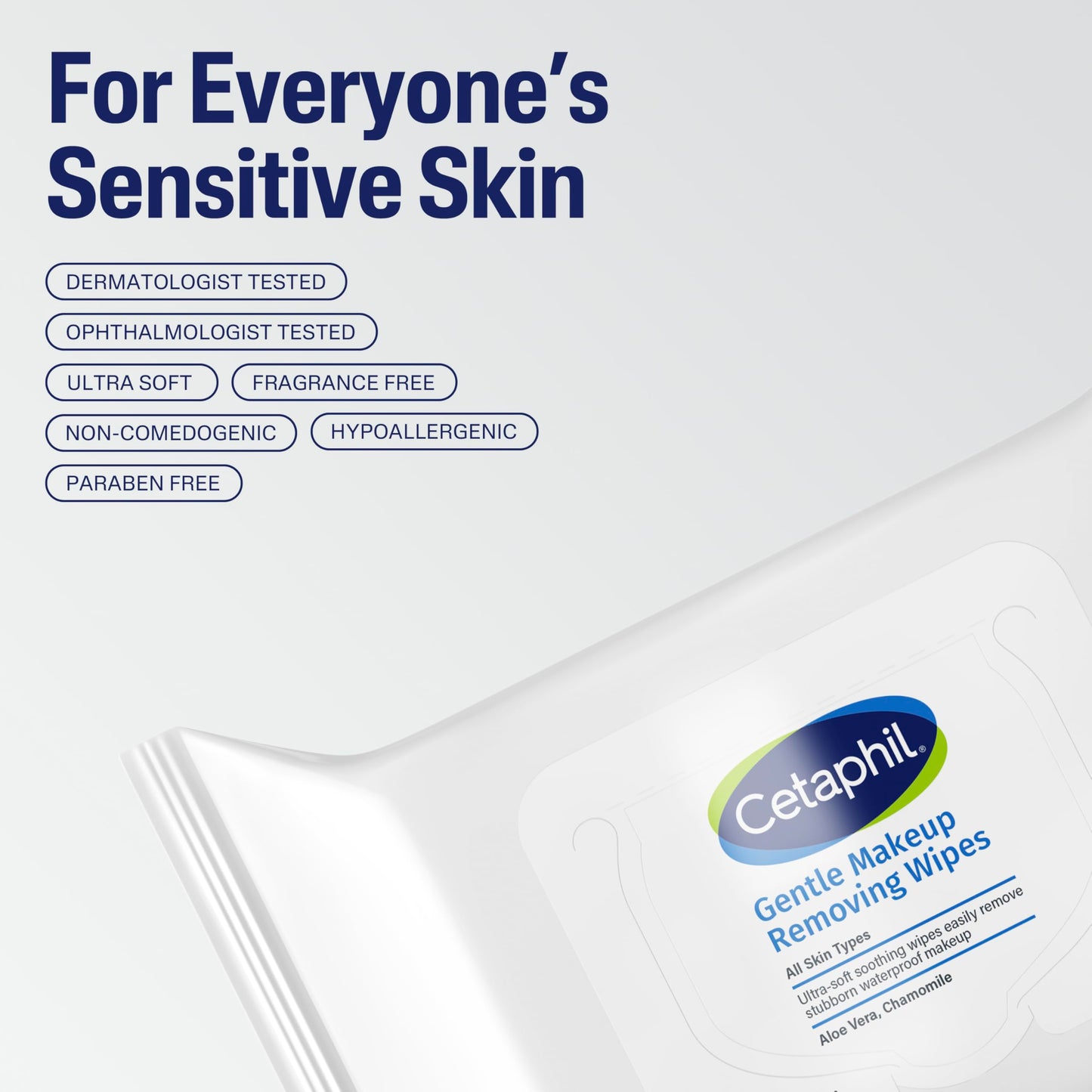 Cetaphil Gentle Makeup Removing Face Wipes, Daily Cleansing Facial Towelettes Gently Remove Makeup