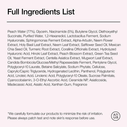 Anua Peach 70 Niacinamide Serum, Daily Glow Serum For Face, Skin Tone & Dullness Care with Vitamin B12, Lightweight
