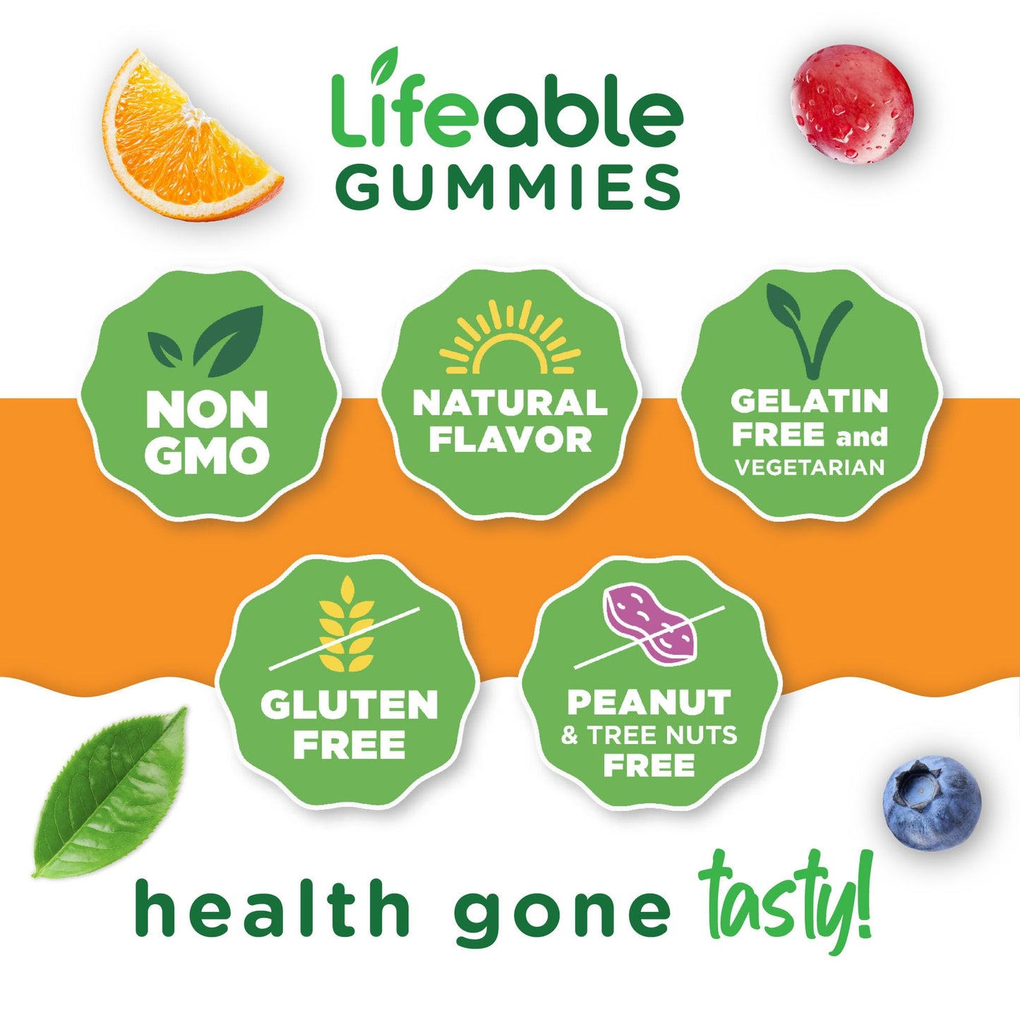 Lifeable Sugar Free Fiber Gummies for Adults | 4g | Great Tasting Fiber Supplement Gummies | Keto Friendly, Gluten Free, Vegan, Non GMO Prebiotic Fiber | for Digestive Health | 90 Gummies