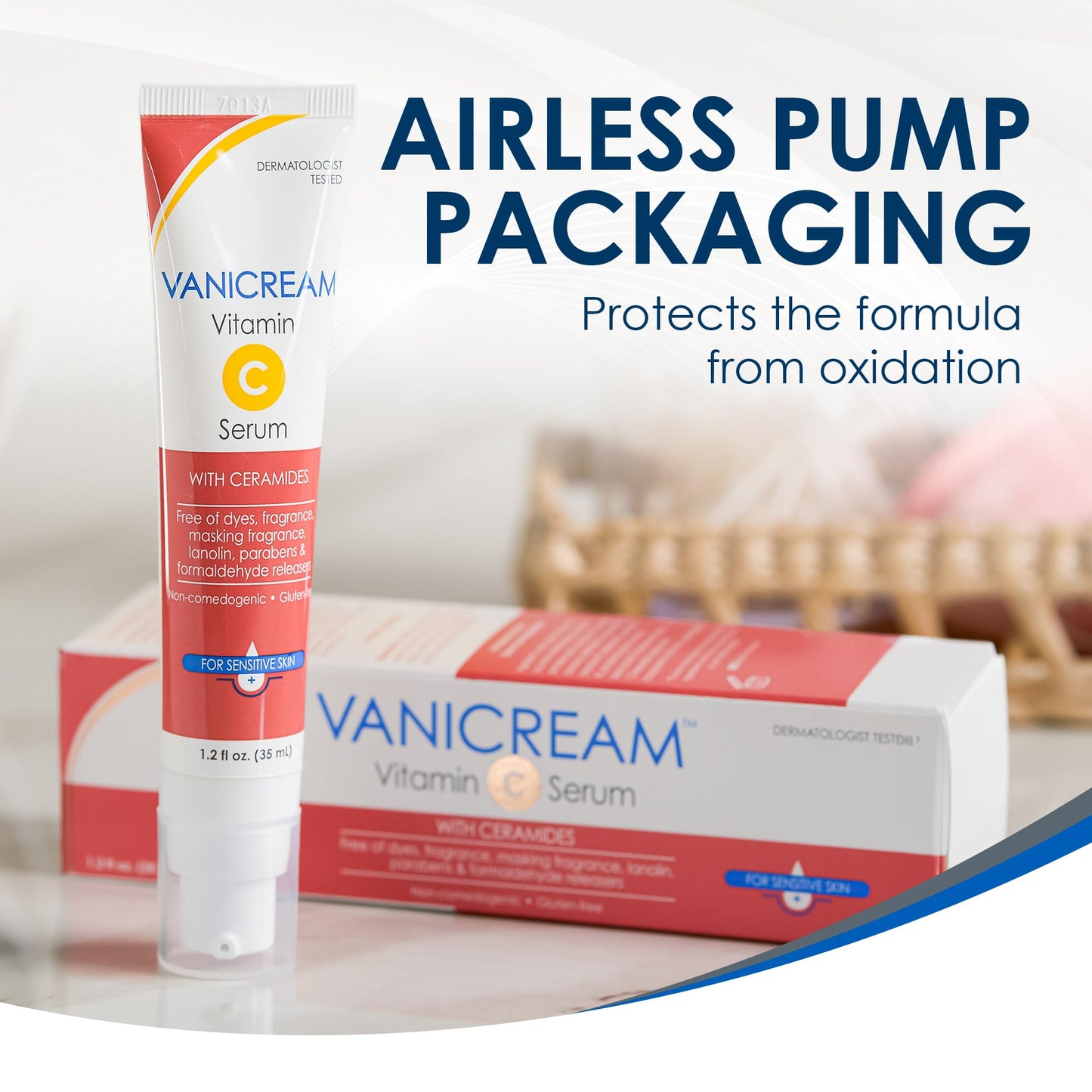 Vanicream Vitamin C Serum, 1.2 Fl Oz, Formulated without Common Irritants for Sensitive Skin, Milky and Lightweight Brightening Serum,