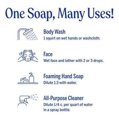 Dr. Bronner's Pure-Castile Magic Liquid Soap (Baby Unscented, 8 Ounce)- Made with Regenerative Organic Certified Oils, For Face
