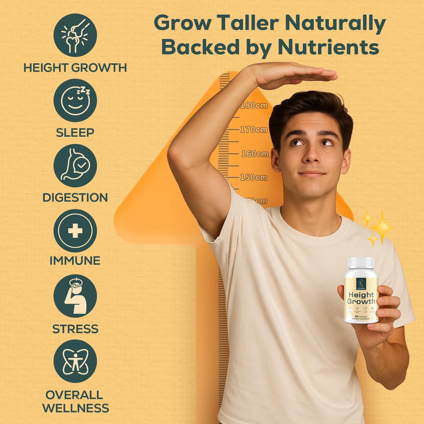 CystoRebalance 25-in 1 Bone Strength Supplement - for Natural Growth, Digestion and Stress - High Absorption - Calcium, Magnesium, Zinc, Ashwaganda and Multivitamins for Age 12+ | 60 Caps CystoRebalance buy supplements Au