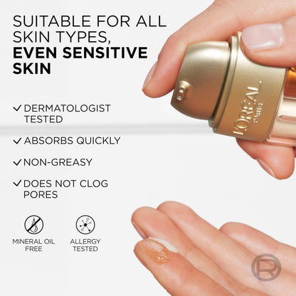 L'Oreal Paris Age Perfect Serum Le Duo, Brightening, Firming and Anti-Aging Serum for Face with Collagen Peptide
