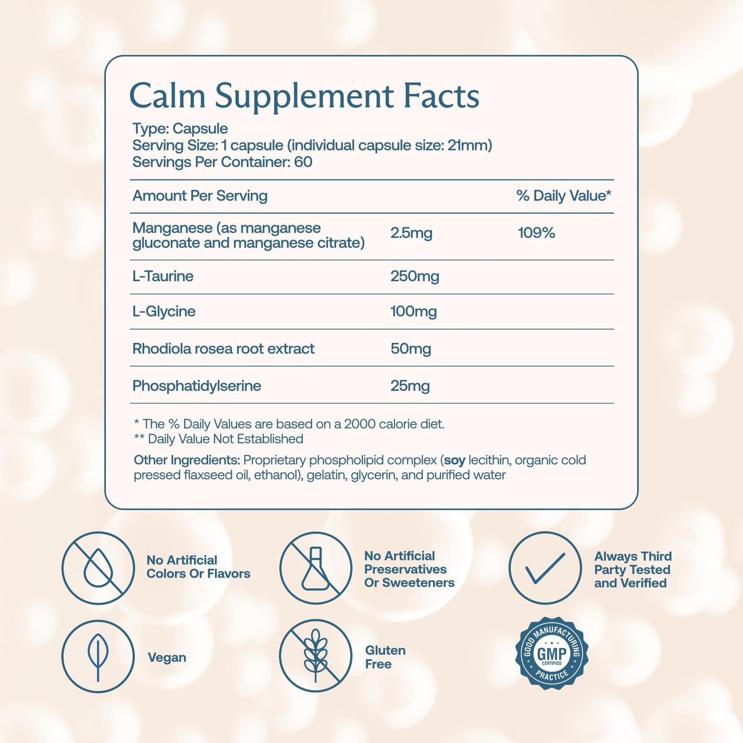 BodyBio Calm - Natural Stress Relief Blend with Rhodiola, Glycine & Phosphatidylserine - Supports Relaxation, Mental Focus & Balanced Cortisol - Non - Drowsy Formula BodyBioBuy Supplements Australia