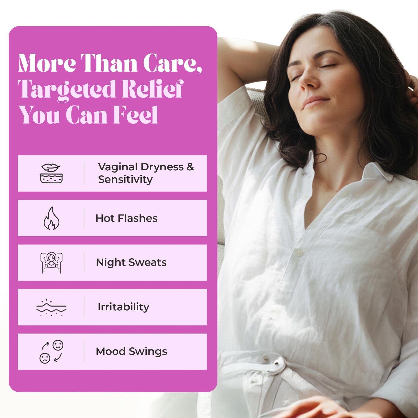 PURE WOMAN - Pause-Me-Not Suppositories - Menopausal Symptom Relief - Natural Ingredients - Relieves Hot Flashes & Vaginal Dryness - Promotes Stable Mood - Enhanced Vaginal Relief - 10 Pk PURE WOMAN buy supplements Au