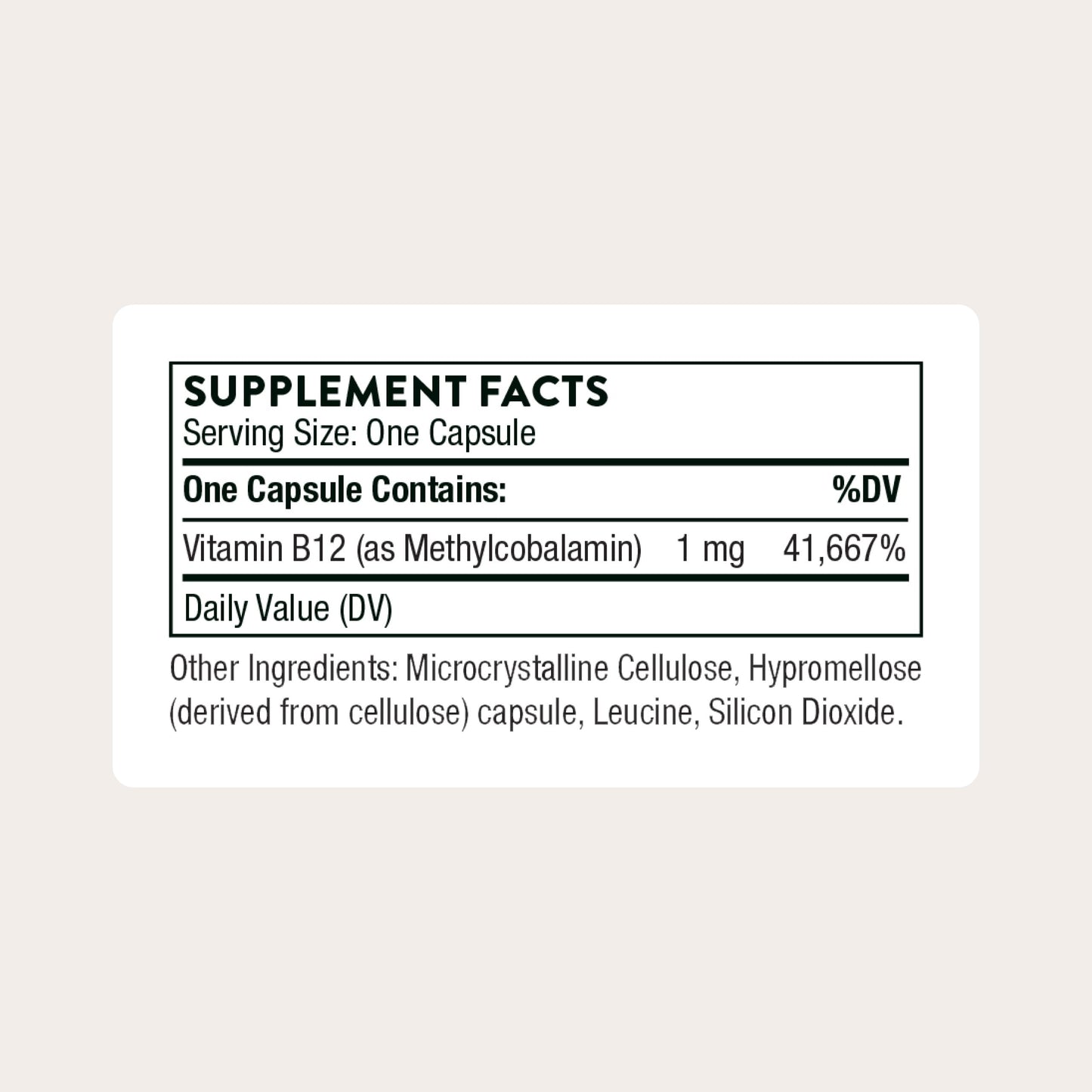 THORNE - Vitamin B12 - as Methylcobalamin - Supports Heart & Nerve Health, Blood Cell Function, Restful Sleep & Methylation* - Third-Party Certified