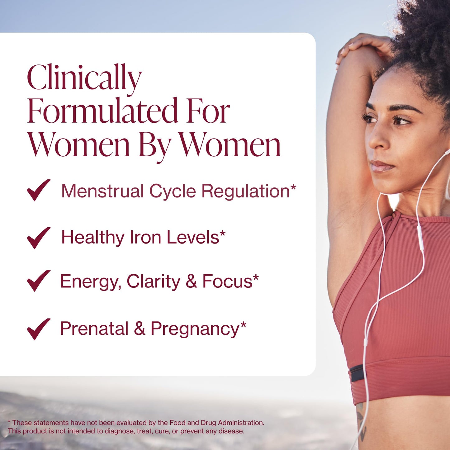 Iron Supplement for Women - Gentle Chelate Iron Bisglycinate 25mg with Vitamin C, B6, B12 Folic Acid – Supports Iron Deficiency