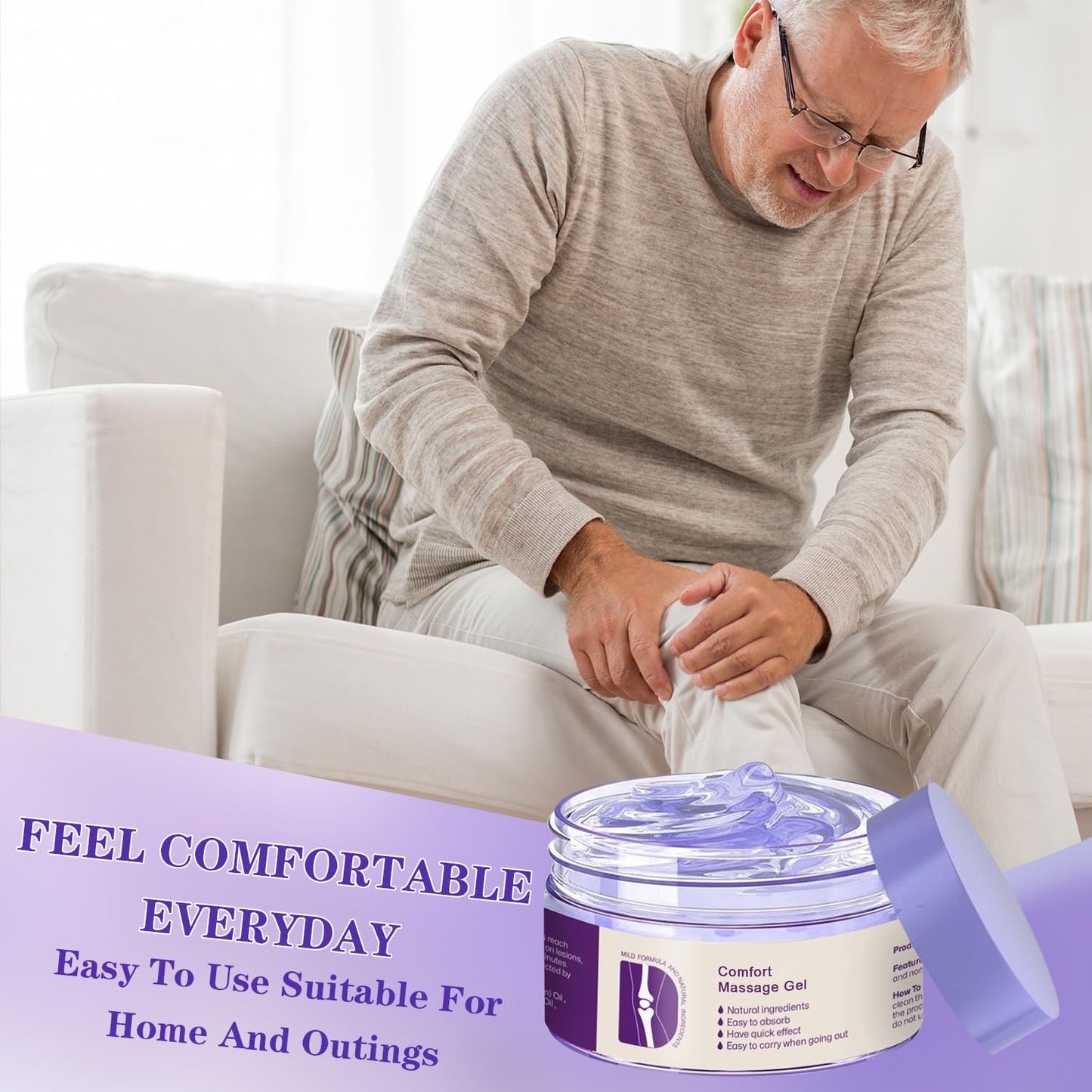 Kresin Joint Comfort Gel, Kresin Joint Comfort Purple Gel, for Neck, Back, Knees, Lumbar, and Feet, Absorb Quickly, 1PC, Purple RATYMONBuy Supplements Australia