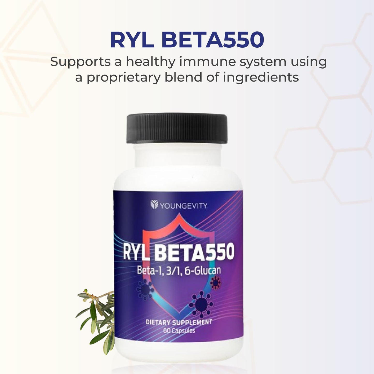 Youngevity RYL Beta550 Beta 1, 3-D Glucan Immune Support - 60 Capsules (Pack of 1) Youngevity buy supplements Au