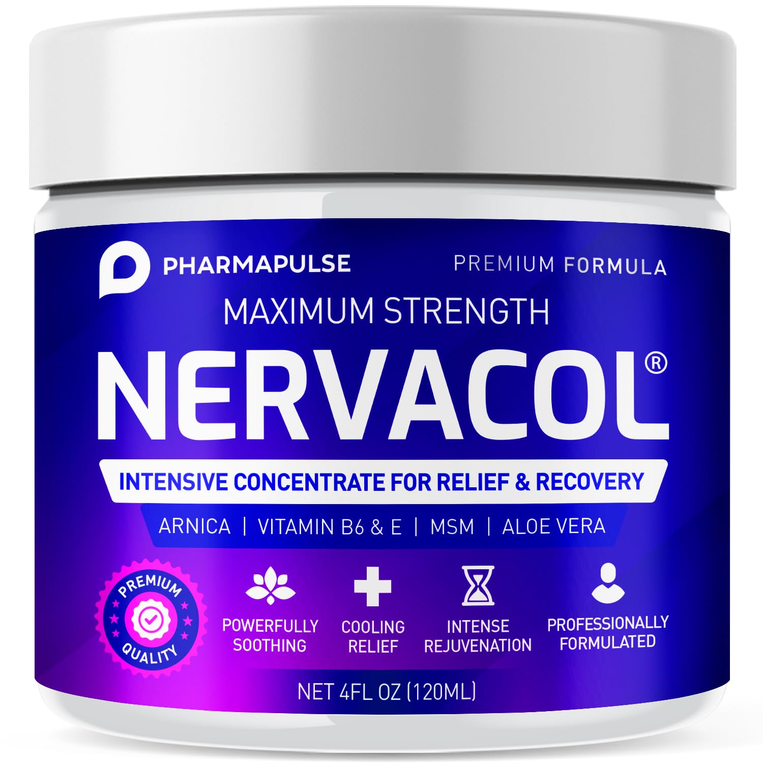 Pharmapulse Neuropathy Nerve Therapy & Relief Cream - Maximum Strength Relief Cream for Foot, Hands, Legs, Toes Includes Alpha Lipoic Acid, Arnica, Vitamin B6, Aloe Vera, MSM - Effective Soothing 4oz PharmapulseBuy Supplements Australia