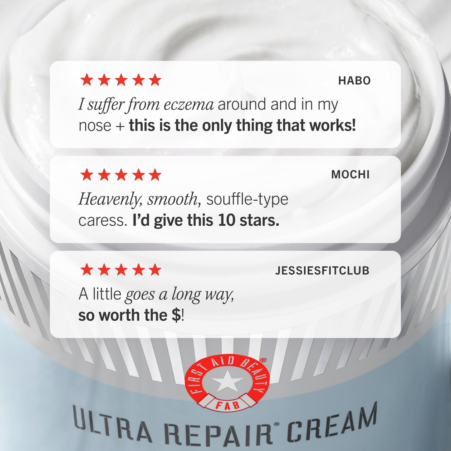 First Aid Beauty - Ultra Repair Cream, Intense Hydration Whipped Colloidal Oatmeal, Clinically Proven to Strengthen Skin Barrier in 7 Days