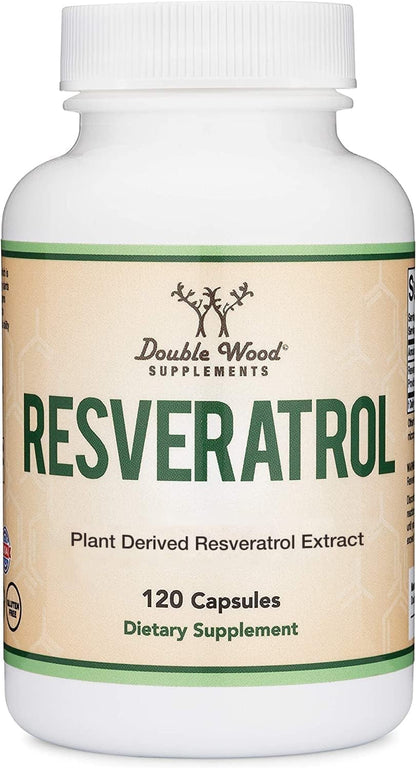 Resveratrol Supplement 500mg Per Serving, 120 Capsules (Resveratrol Polygonum Root Extract Providing 50% Trans Resveratrol)