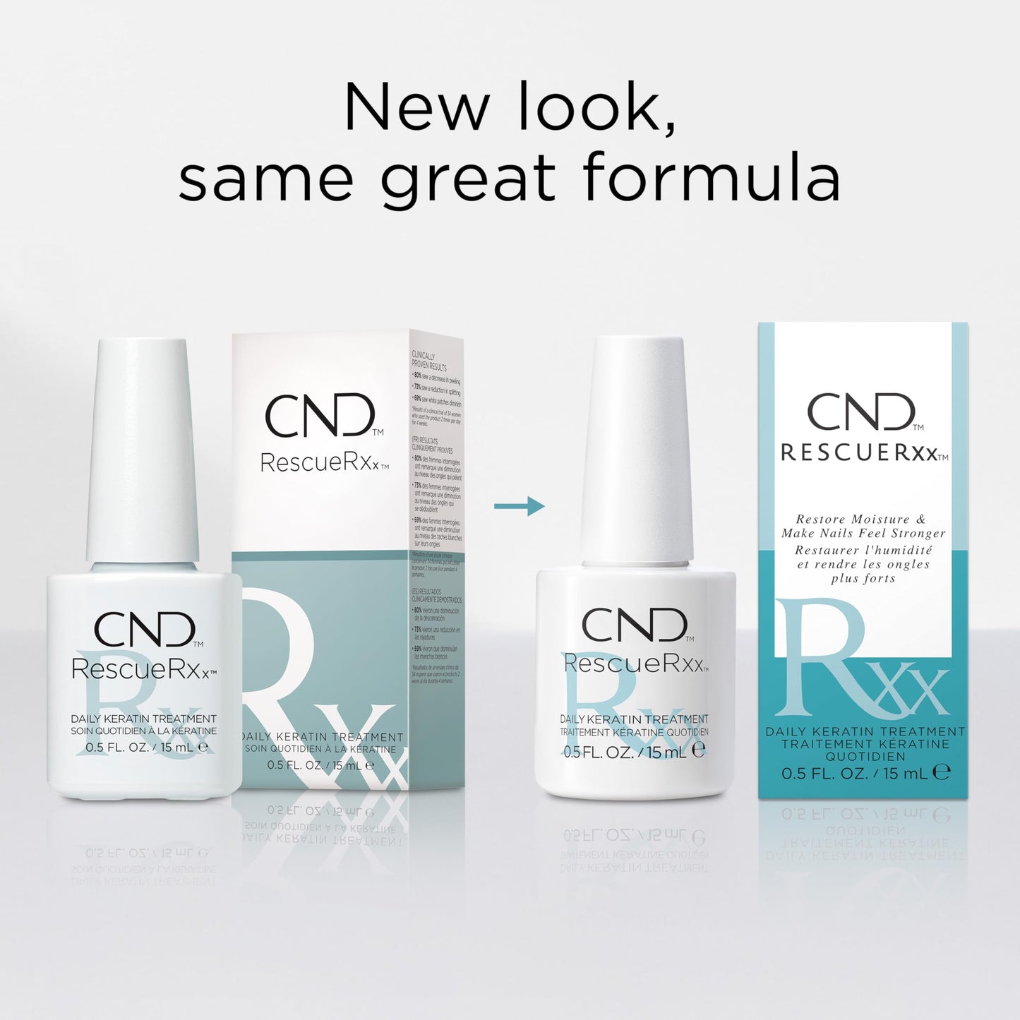 CND RescueRxx Nail Care Daily Keratin Treatment, 0.13 Fl Oz (Pack of 40)