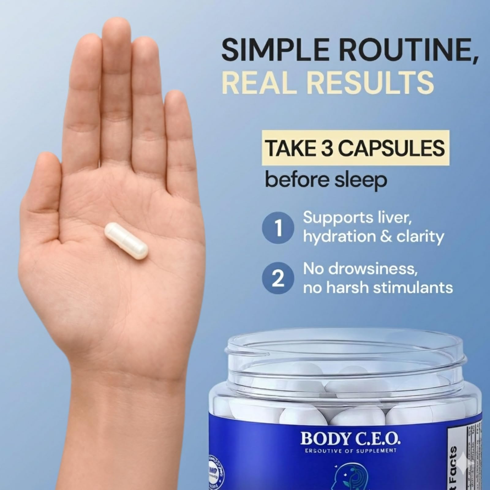Body C.E.O. After Drinking Aid - Electrolyte Balance & Recovery - DHM (Dihydromyricetin), L-Cysteine, Prickly Pear, Milk Thistle, Zinger, Vitamin-B for Recovery - Filler-Free Formula - 60 Capsules BODY C.E.O. EXECUTIVE OF SUPPLEMENTS buy supplements Au
