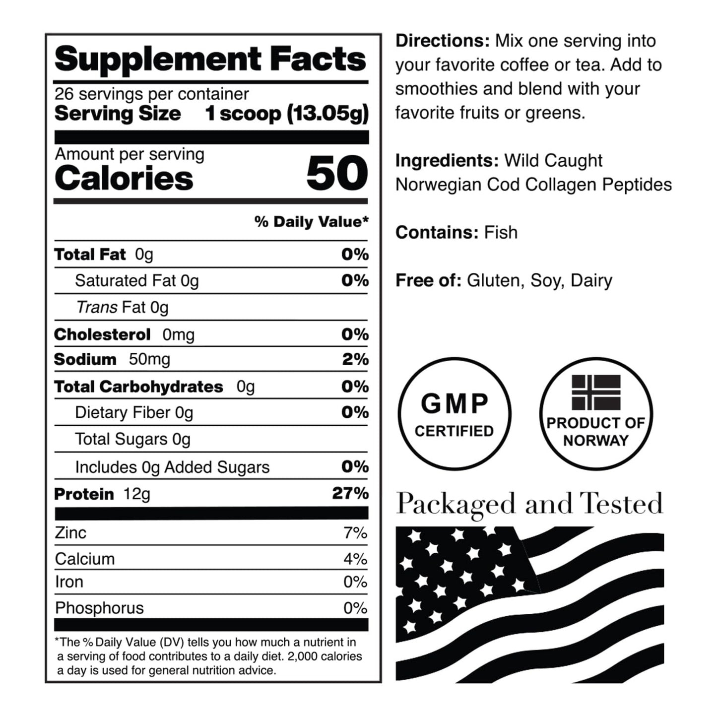 Norcal Marine Collagen - 12oz Marine Collagen Peptides Powder | High Protein, Zero Fat/Sugar/Carb | Skin, Hair, Nail & Joint Health | Low Metals, US GMP Certified NorCal Organic buy supplements Au
