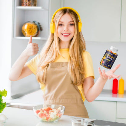 NuBest Daily Probiotic Gummies for Kids & Teens with 5 Billion CFUs | Supports Immune, Gut, and Digestive Health | No Added Sugar | Yummy Strawberry