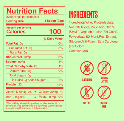 SEEQ Clear Protein Powder - Watermelon Wave - 22 Servings - 22g Clear Whey Protein Isolate - Zero Sugar - 0g Lactose - Allergen Friendly - GLP1 Support - Bone Health