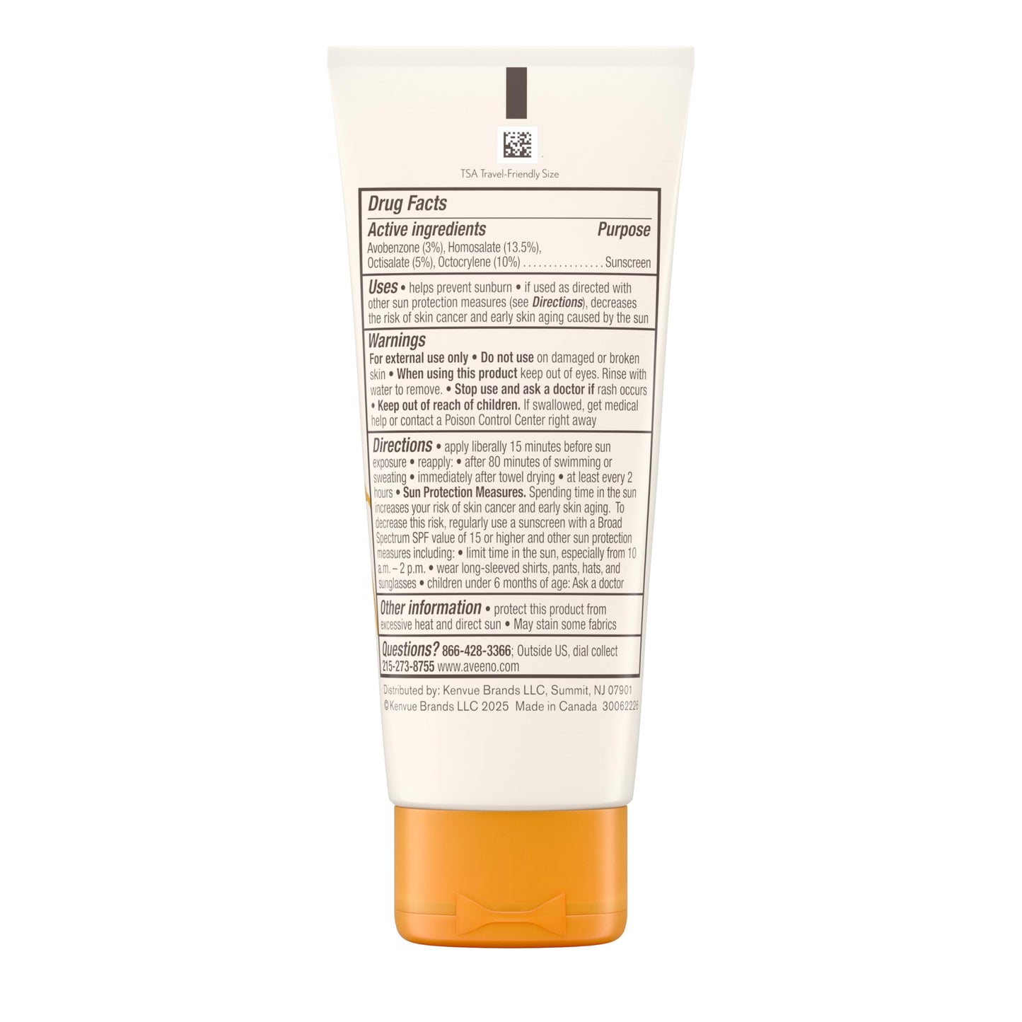 Aveeno Protect + Hydrate Face Sunscreen, SPF 60 Broad Spectrum, for Sensitive Skin, Travel Size, Water Resistant
