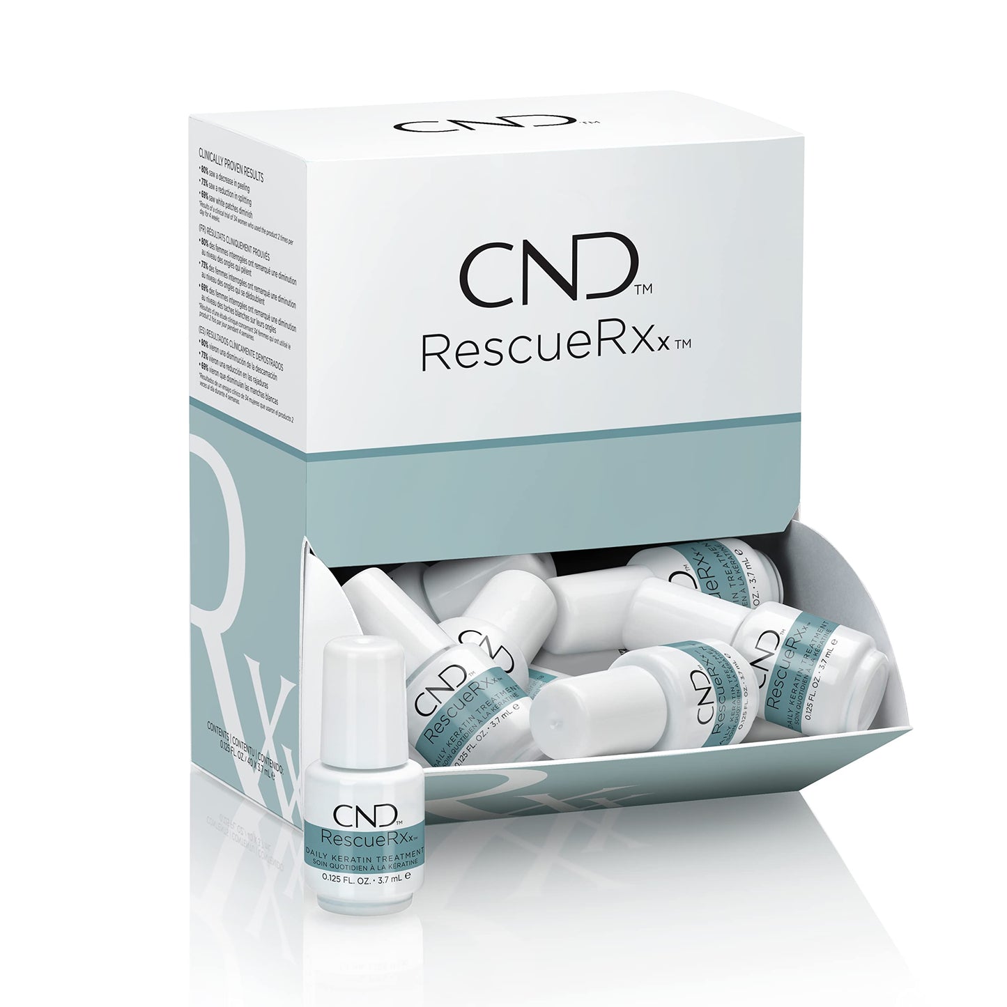 CND RescueRxx Nail Care Daily Keratin Treatment, 0.13 Fl Oz (Pack of 40)