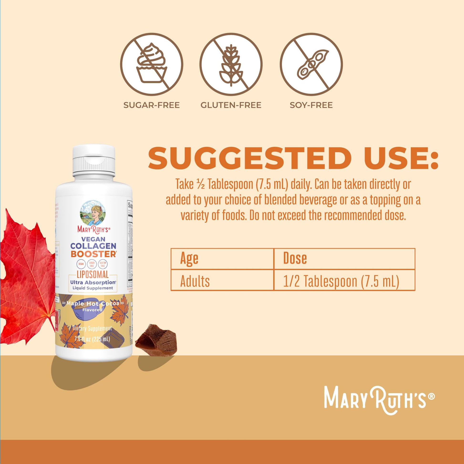 MaryRuth Organics Collagen Booster Liposomal, Sugar Free, Liquid Collagen Booster with Vitamin C, Vitamin E, Zinc, Copper & Silica, Skin Care & Joint Support Supplement, Vegan, Non-GMO, 7.6 Fl Oz MARYRUTH'S buy supplements Au