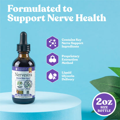 Nervestra - Nerve Health, with Alpha Lipoic Acid, to Bolster Nerve Health and Support Healthy Nerve Function - Alpha Lipoic Acid, Vitamin B6, White Willow Bark Turmeric Passionflower & More! Rejuvica HealthBuy Supplements Australia