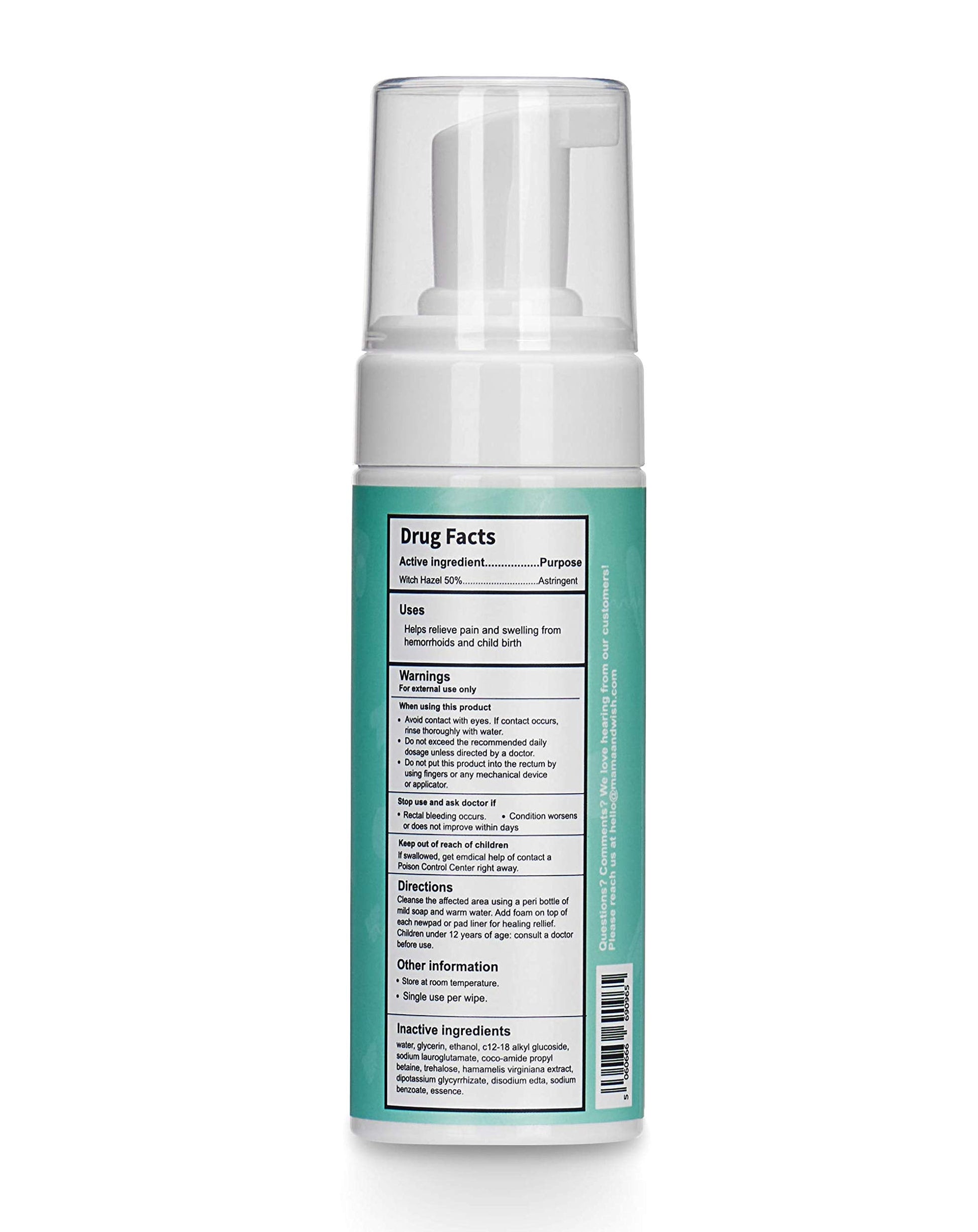 Mama & Wish Witch Hazel Perineal Healing Foam - Postpartum Essentials - Medicated Postpartum Spray for Perineal Relief - Postpartum Care and Recovery, Hemorrhoid Perineal Spray, After Birth Essentials Mama & WishBuy Supplements Australia