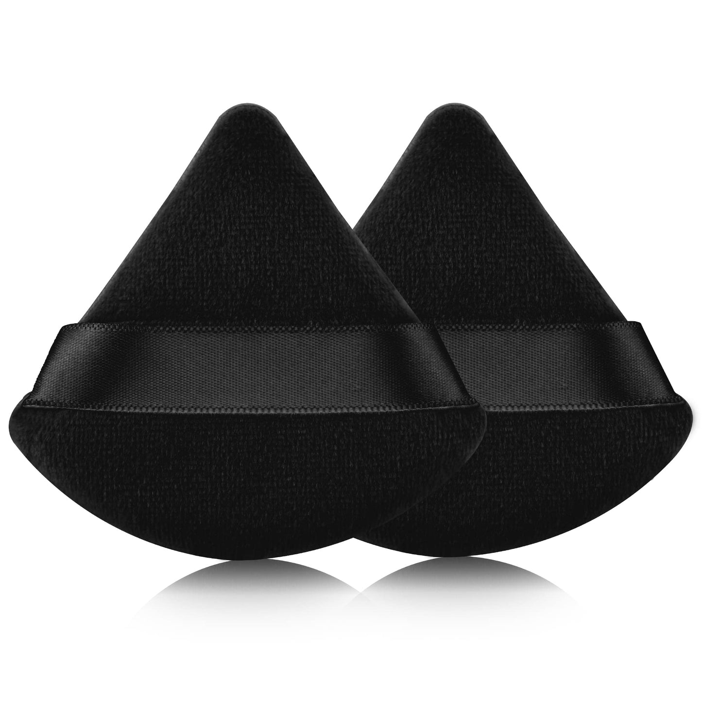 2 Pcs EVAOUXIU Triangle Powder Puff for Face Powder, Soft Plush Setting Makeup Puff, Velour Cosmetic Foundation Blender Sponge Beauty Makeup Tools (Black) EVAOUXIUBuy Supplements Australia