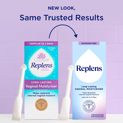 Replens Long Lasting Vaginal Moisturizer for Vaginal Dryness, Doctor Recommended & Estrogen-Free, 8 Pre-Filled Applicators Replens buy supplements Au