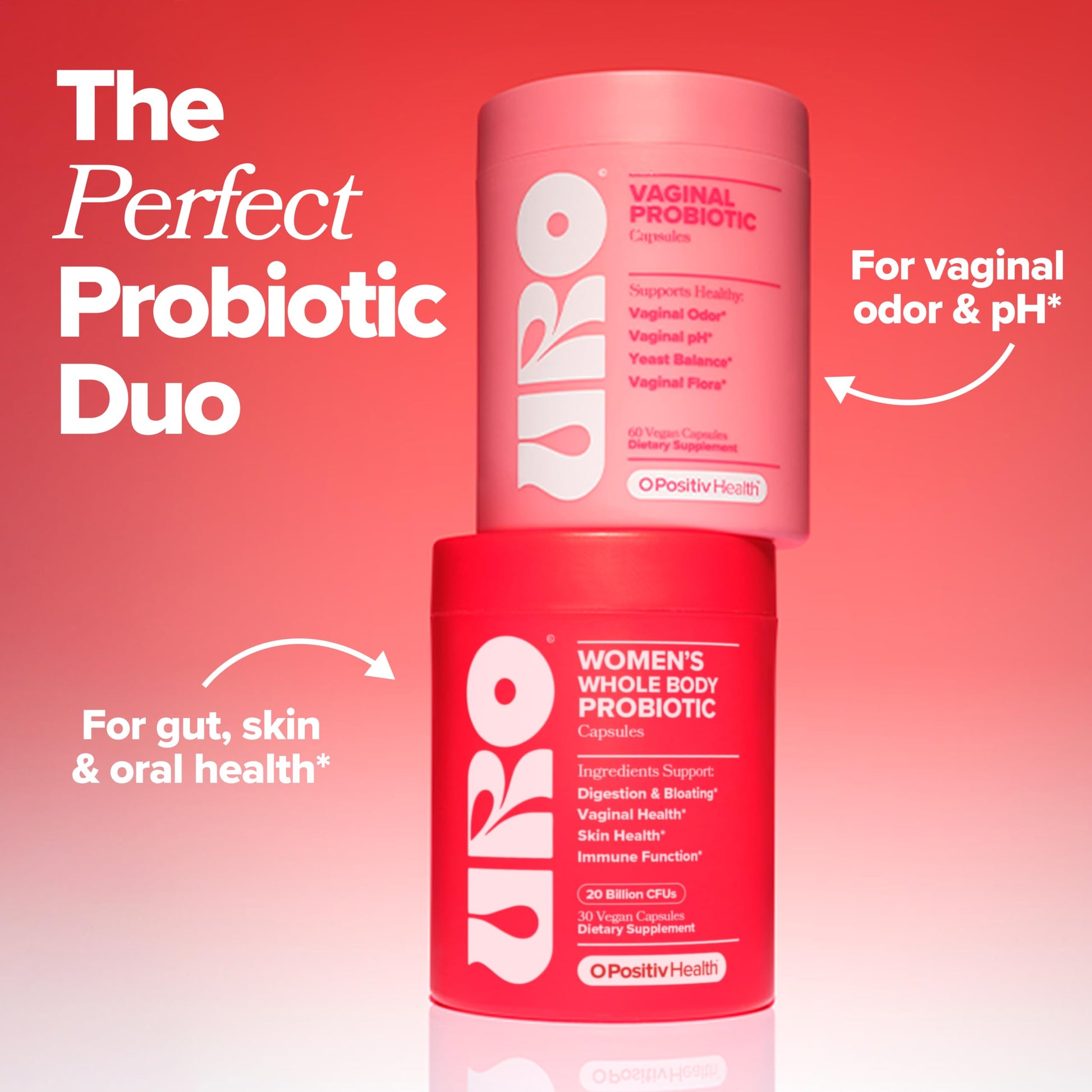 O Positiv URO Women’s Probiotic – All-in-one Probiotic for Women - Vaginal, Gut, Skin, and Oral Microbiome Health – 20B+ CFUs, Licorice Root, Dandelion – Non-GMO, Vegan, Gluten-Free – 30 Capsules O Positiv buy supplements Au