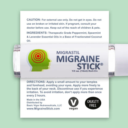 Migraine Stick & Migrastil Migraine Relief Capsules Bundle Basic VigorBuy Supplements Australia