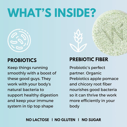 Wellbeing Nutrition Daily Probiotics + Prebiotics | Improve Metabolism, Acidity Relief, Digestion & Gut Health | 18 Billion CFU Organic Probiotics Supplement
