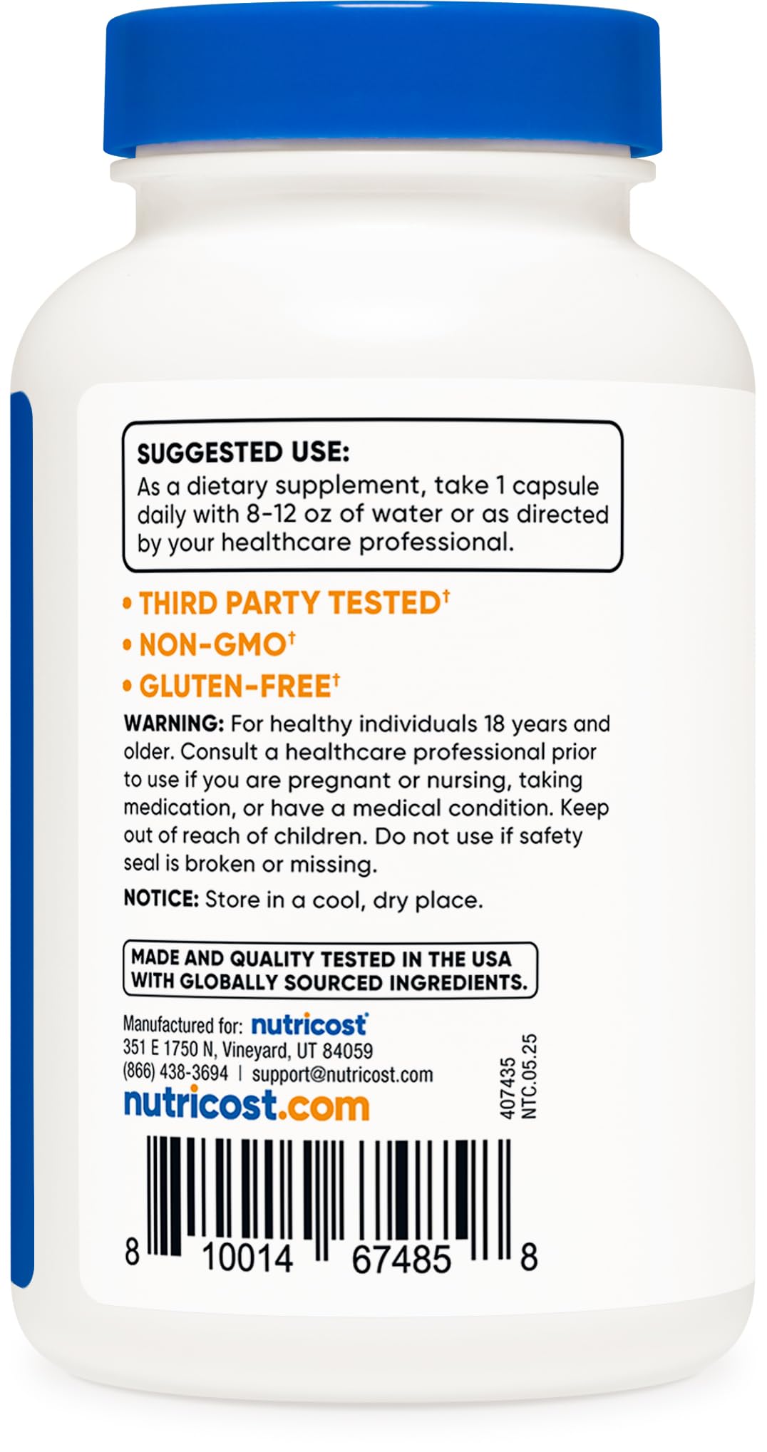 Nutricost Boron Capsules 10mg, 240 Vegetarian Capsules, Gluten Free and Non-GMO