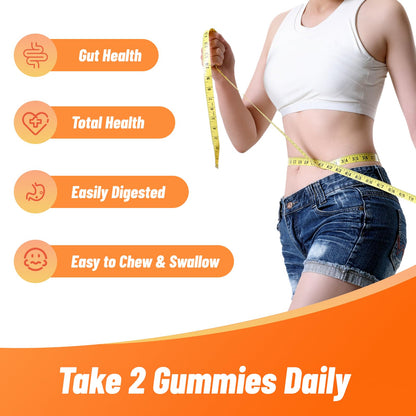 Babivek Fiber Gummies for Women and Men – Dietary Fiber, Gut Health Support, Vegan, Non-GMO, Non-Gluten, Mixed Berry & Strawberry Flavors, 60 Count(Pack of 2)