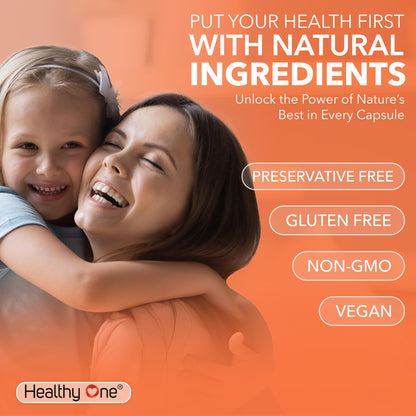 Healthy Immune - 10 in 1 Formula - Cold & Flu Virus - Sick & Illness - Covid - Elderberry - Echinacea - Vitamin C - Zinc - Garlic - Reishi - Andrographis - Astragulus - Antioxidants - Immunity - 120ct Healthy One buy supplements Au