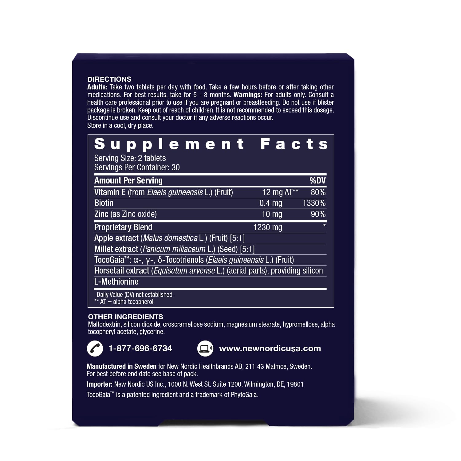 NEW NORDIC Hair & Eye Support Tablets Bundle, Hair GRO Natural Hair Growth and Blue Berry Eye Vitamin Supplements NEW NORDICBuy Supplements Australia