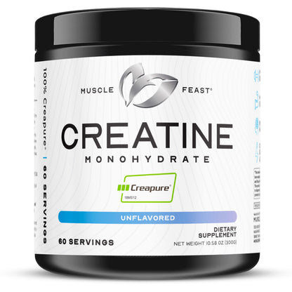 Muscle Feast Creapure Creatine Monohydrate Powder, Vegan Keto Friendly Gluten-Free, Mass Gainer, Muscle Recovery Supplement and Trusted Creatine for Muscle Growth, Creatine Powder, Unflavored, 300g Muscle Feast buy supplements Au