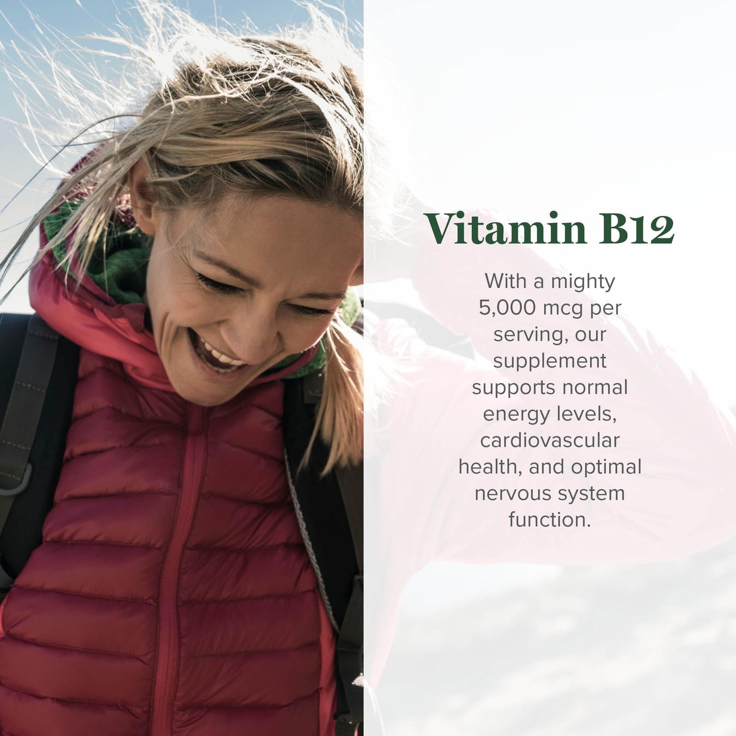 Global Healing Center - Vitamin B12 Sublingual 5000 MCG Organic Liquid Supplement, Methylcobalamin, Adenosylcobalamin, Hydroxo Long-Lasting Energy
