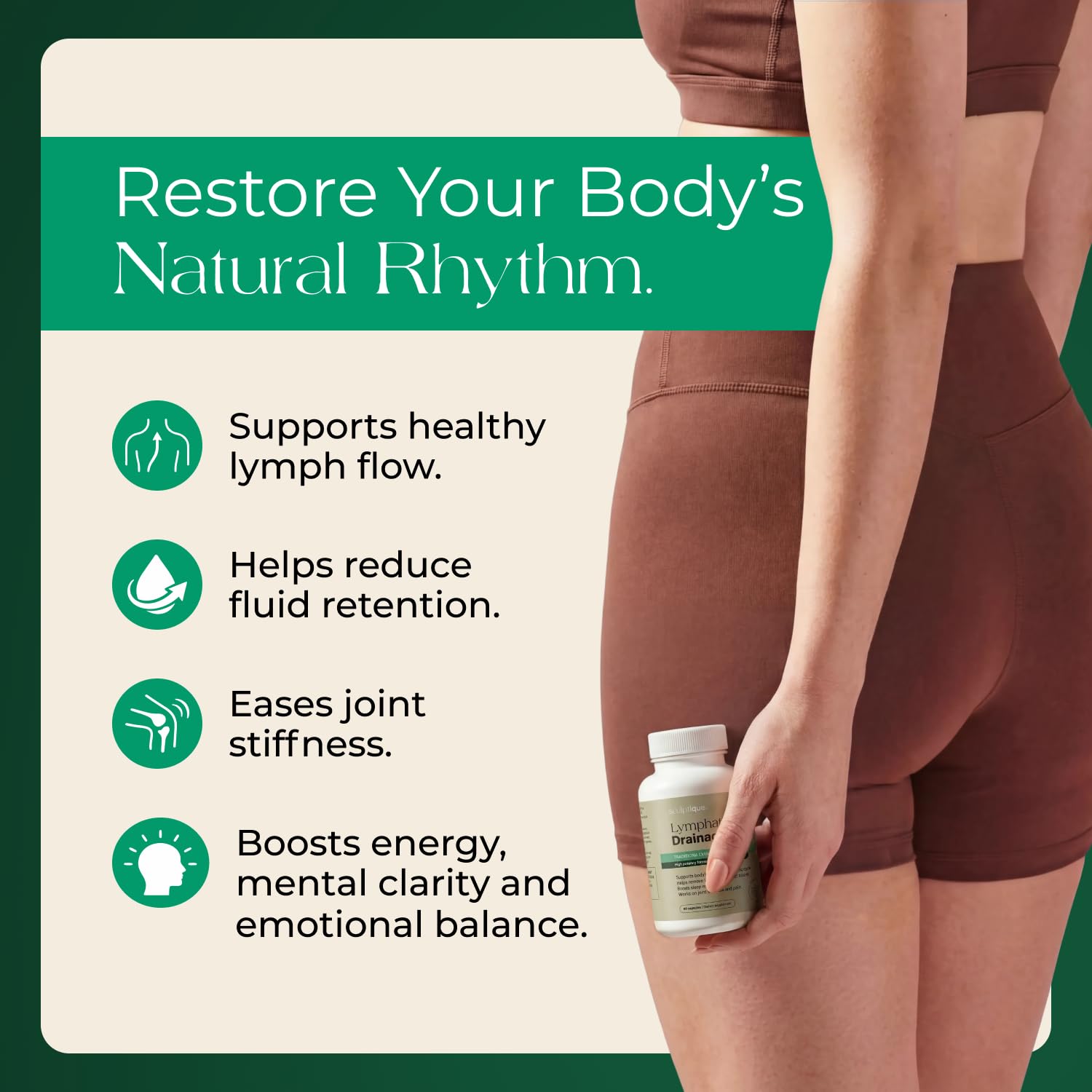 Sculptique Lymphatic Drainage Supplement – Lymphatic Drainage Capsules with Dandelion, Burdock, Cleavers & Echinacea, Supports Bloating, Fluid Balance & Daily Lymphatic Wellness – 60 Capsules Sculptique buy supplements Au
