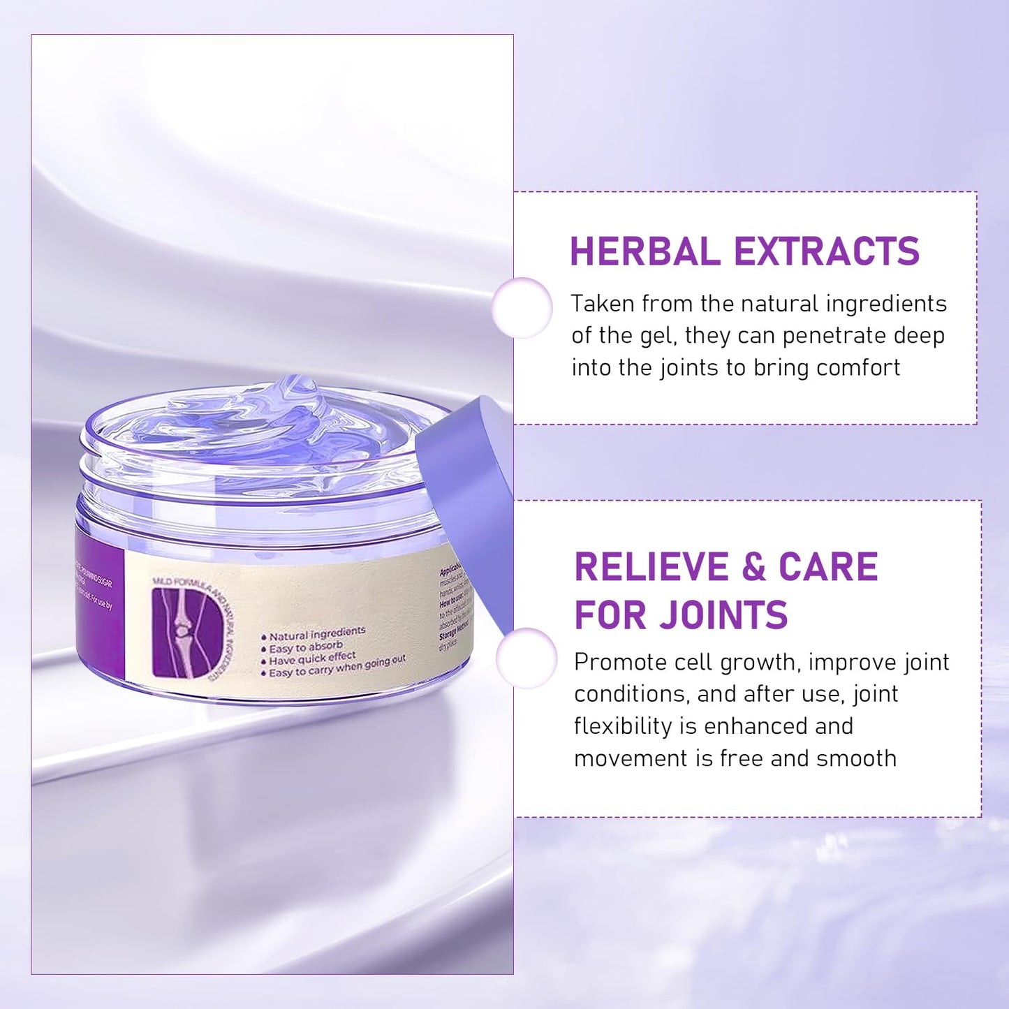2PCS Soothing Relief Massage Gel, Joint Gel Purple Gel Cooling Activities Throughout The Body, Soothing Knees, Lumbar, Neck, Back, Shoulders, Hands, and Feet iaredonBuy Supplements Australia