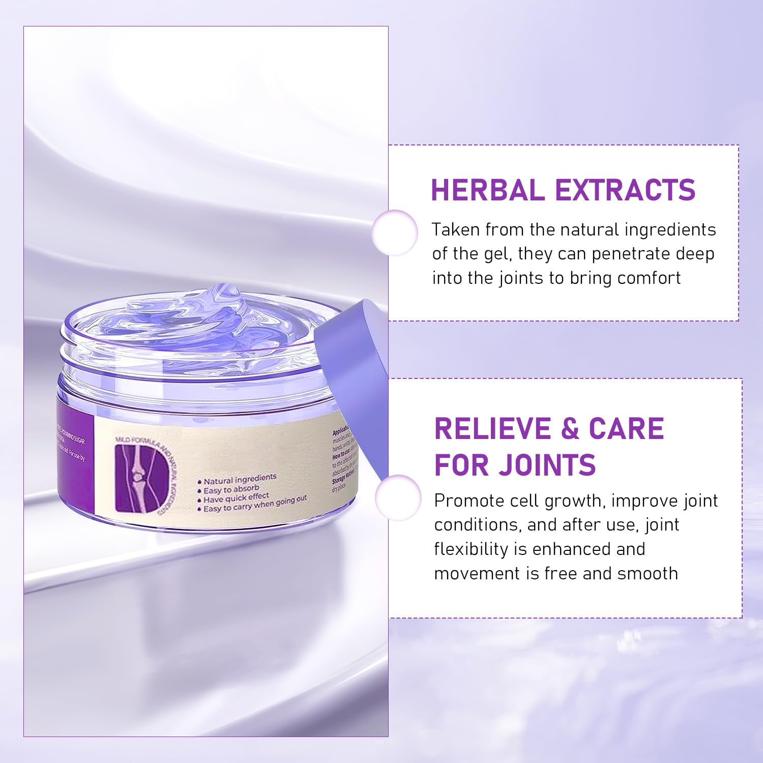 2PCS Soothing Relief Massage Gel, Joint Gel Purple Gel Cooling Activities Throughout The Body, Soothing Knees, Lumbar, Neck, Back, Shoulders, Hands, and Feet iaredonBuy Supplements Australia