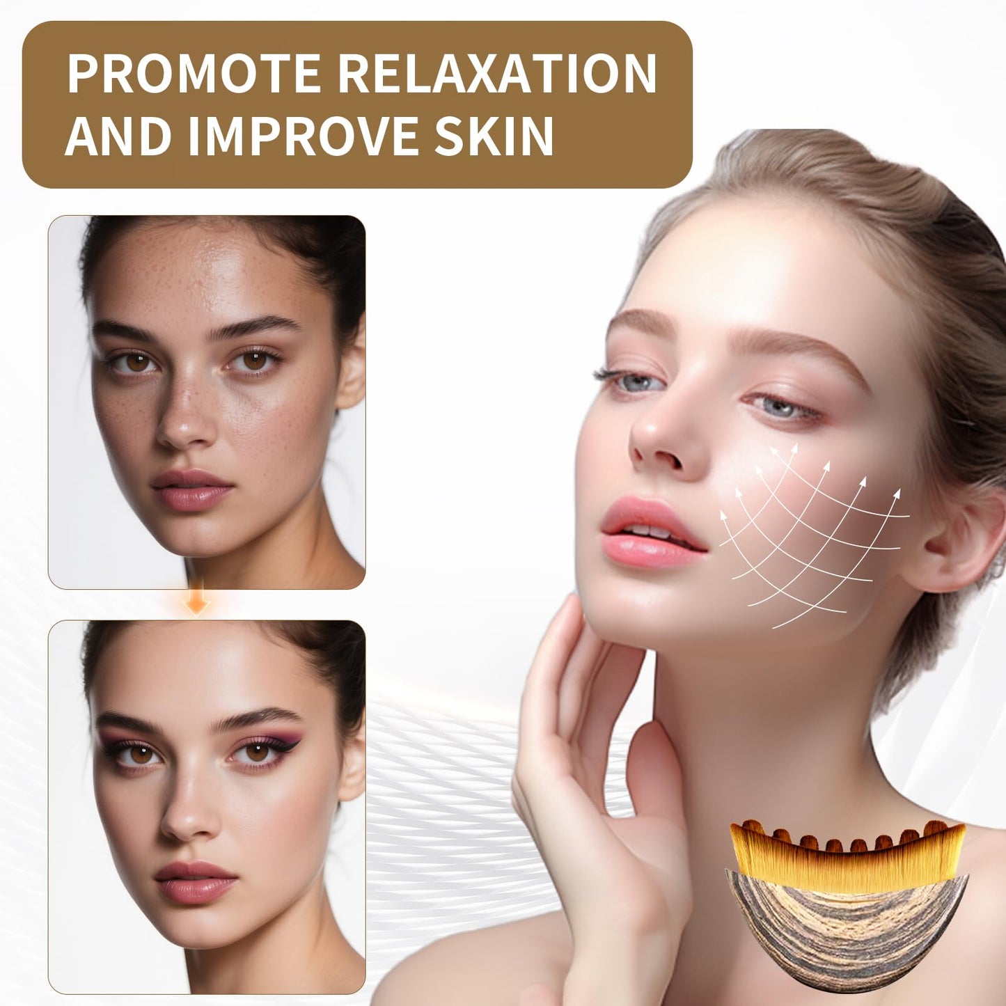 LEPIAOPIAO Upgrade Lymphatic Contour Face Brush,Lymphatic Drainage Brush,Dry Lymphatic Drainage Massager,Ergonomically Designed to Fit The Skin Precisely LEPIAOPIAO buy supplements Au