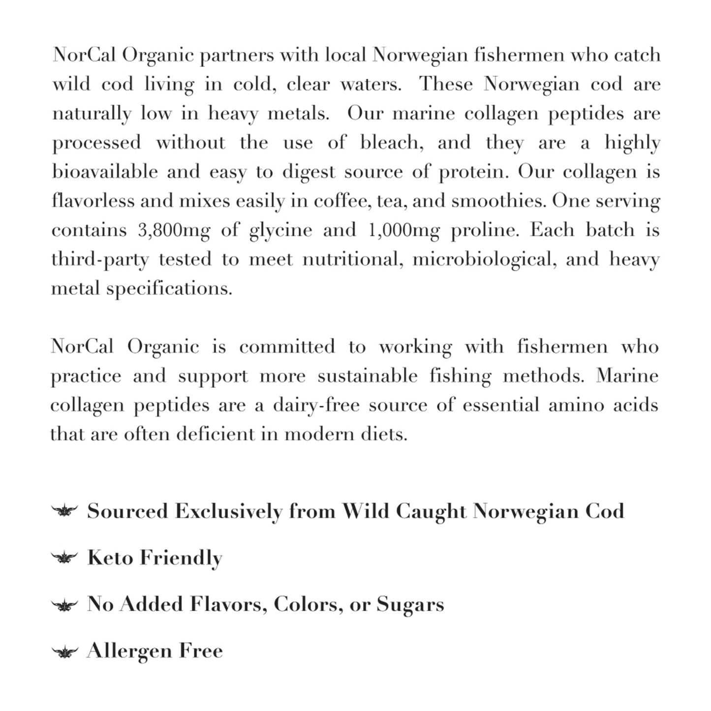 Norcal Marine Collagen - 12oz Marine Collagen Peptides Powder | High Protein, Zero Fat/Sugar/Carb | Skin, Hair, Nail & Joint Health | Low Metals, US GMP Certified NorCal Organic buy supplements Au