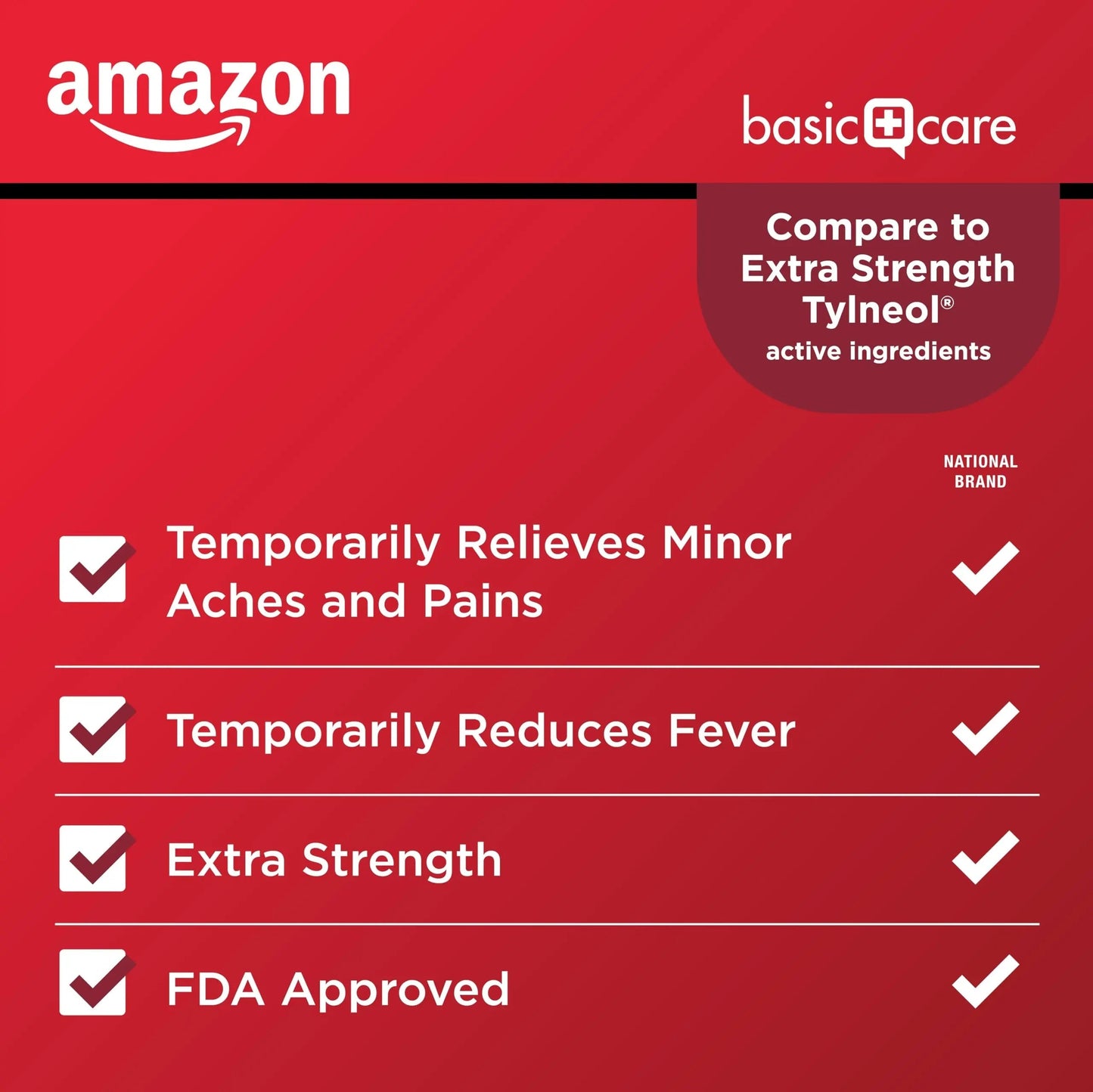 Amazon Basic Care Extra Strength Pain Relief, Acetaminophen Caplets, 500 mg, Pain Reliever/Fever Reducer, 500 Count Amazon Basic CareBuy Supplements Australia