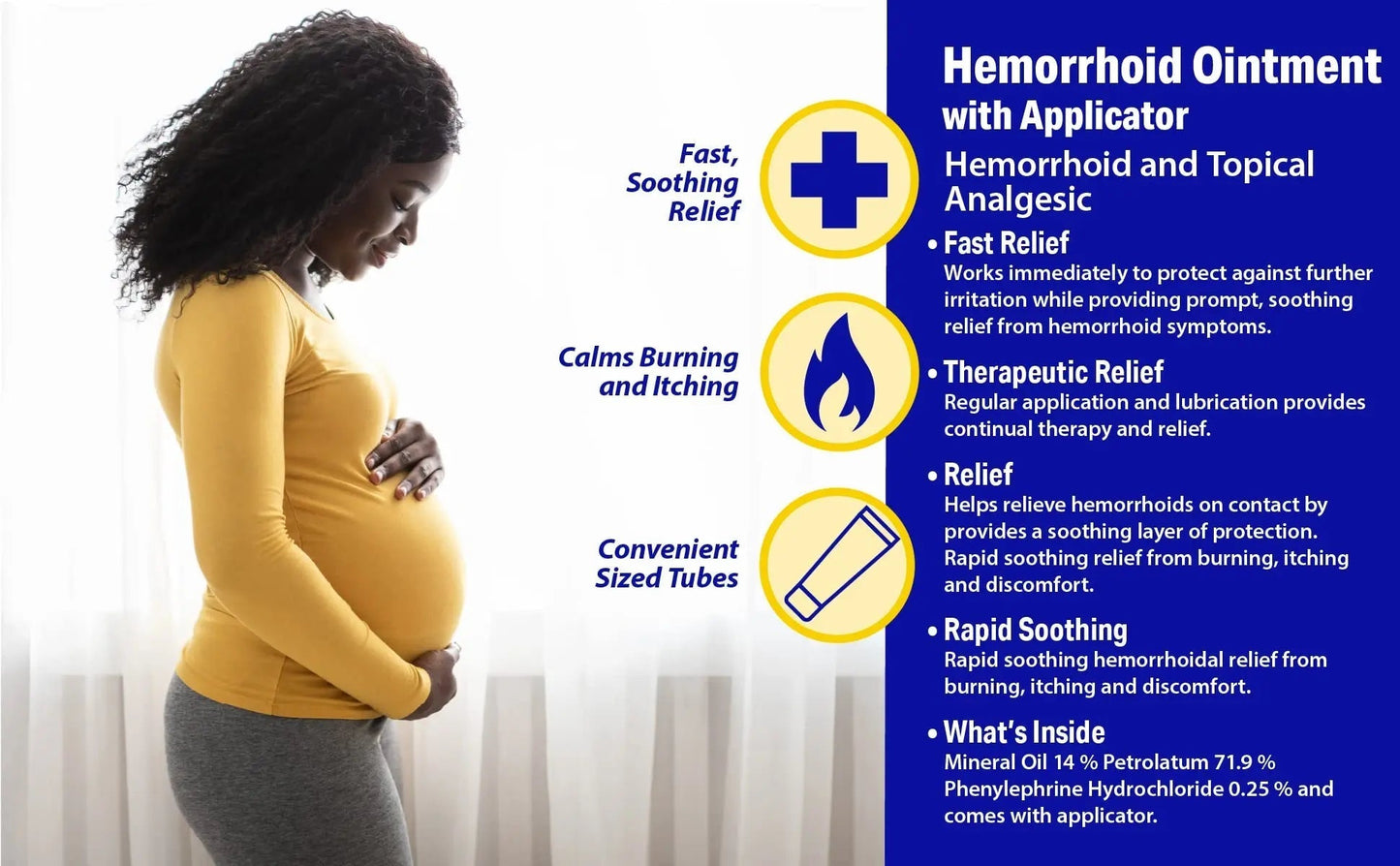 Hemorrhoidal Pain Relief Ointment 2 oz (56g) Per Tube Hemorrhoid Treatment for Fast Acting Itch, Swelling, and Maximum Strength Pain Relief (3 Pack) Hemorrhoidal OintmentBuy Supplements Australia